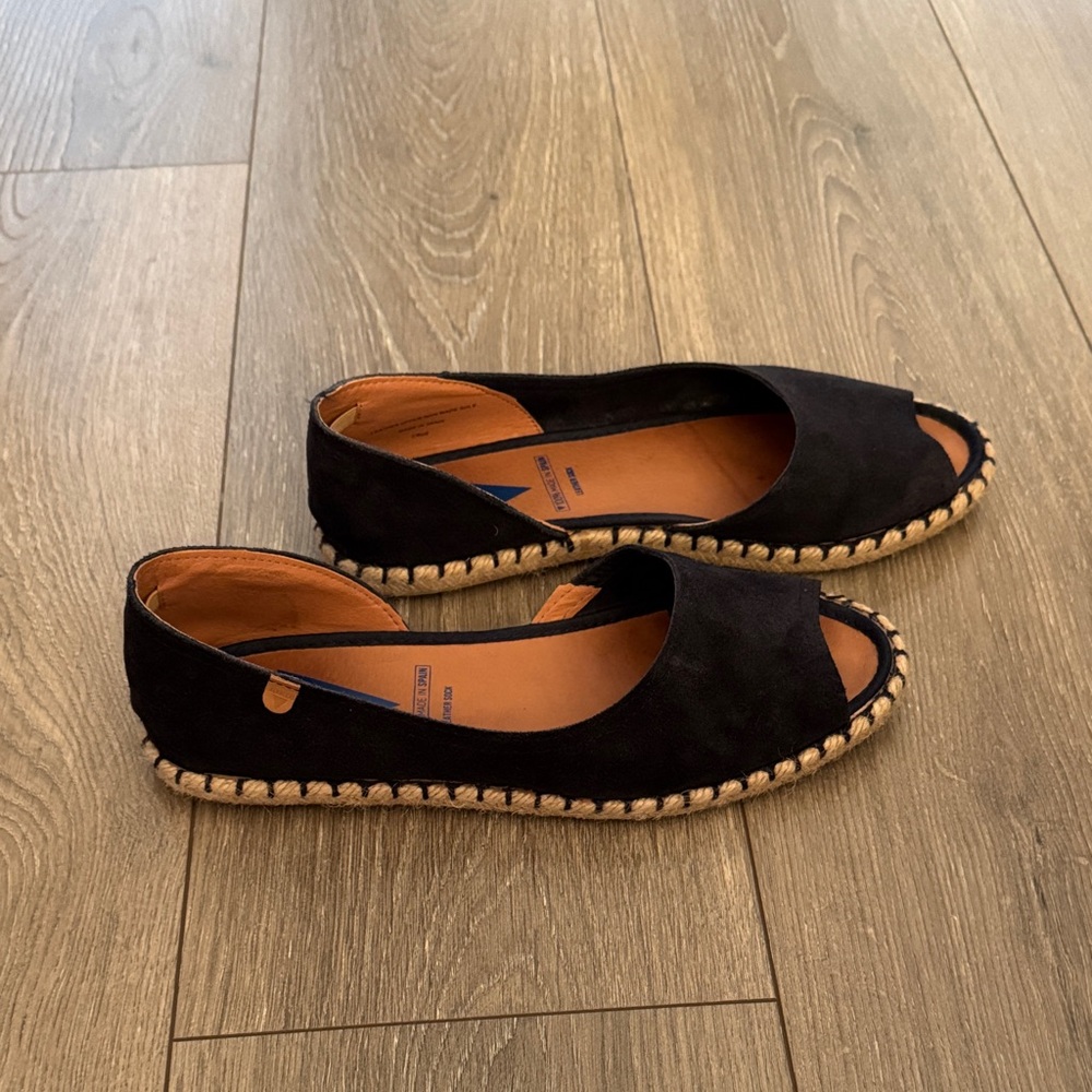 Navy Open-Toe Espadrilles